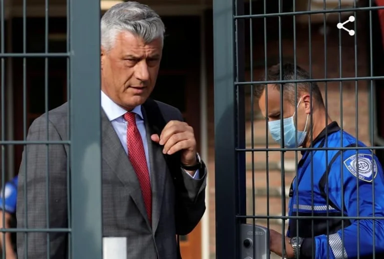 Thaci behandlar särskild överklagande för att minska åtalet om ingripande i rättvisa