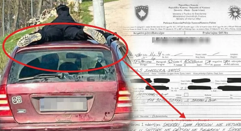 車に乗っていた人、イストグで150ユーロの罰金