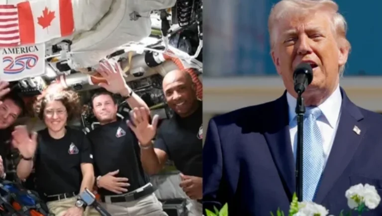 アメリカン・プレジデント・トランプは、アルテミスIIの宇宙飛行士に話します:あなたは歴史を作っています