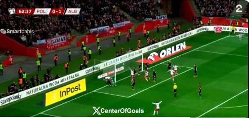 Lewandowski segna, la Polonia eguaglia con l'Albania