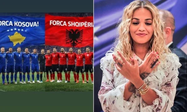 “Forca Kosova, Forces Albania”, Rita Ora supports two national teams for qualifications at the World Cup