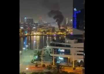 ドバイで爆発, 火災のアメリカの領事館