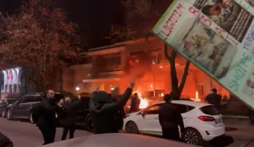 火の元エンバーホクシャビル、PDのプロテッサはMolotovsと花火を投げます
