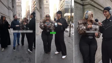 Er wurde in der Straße von einem Influencer gestoppt und gewann seine Herausforderung Bebe Rex gibt $100 jemand anderem in Not
