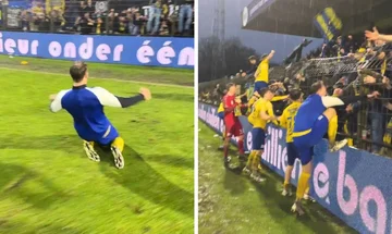 Sie wissen, dass sie in die belgische Fußball-Elite kamen, das war die Spielparty des Beveren SK Clubs.