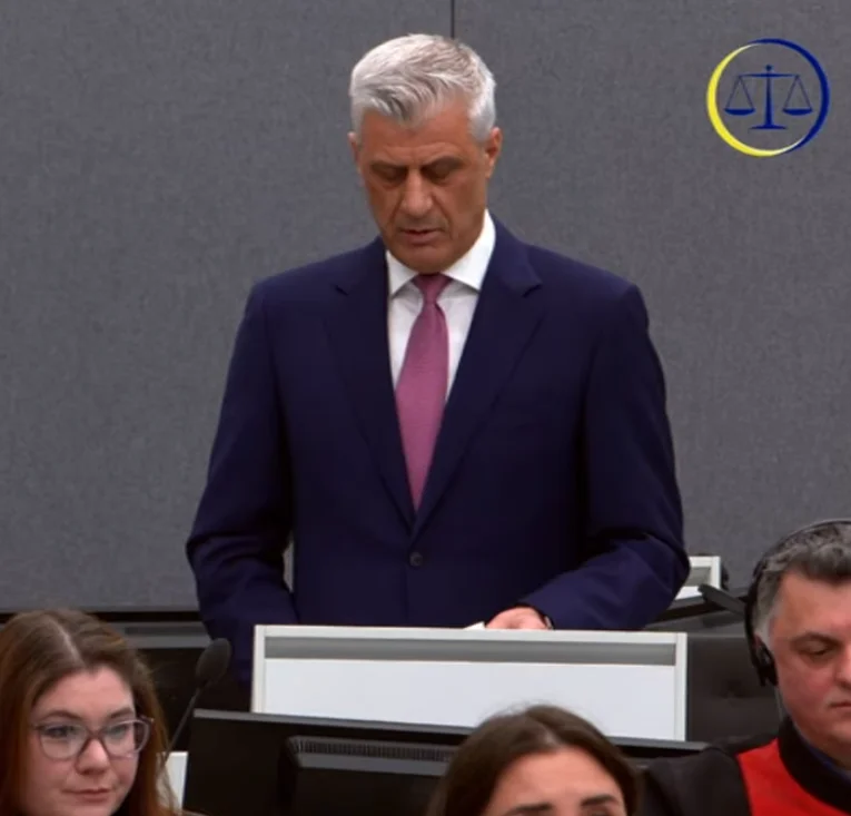 L'hahim Thaci va llançar l'adreça de tancament a l'Haia, felicitant el 17 de febrer: sóc innocent.