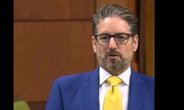 Kanadalı MP, Kosova'nın oğlu-in-law, bayrak dileklerinin renklerinde giyinmiş, iyi machiatos nerede iyi olduğunu gösteriyor