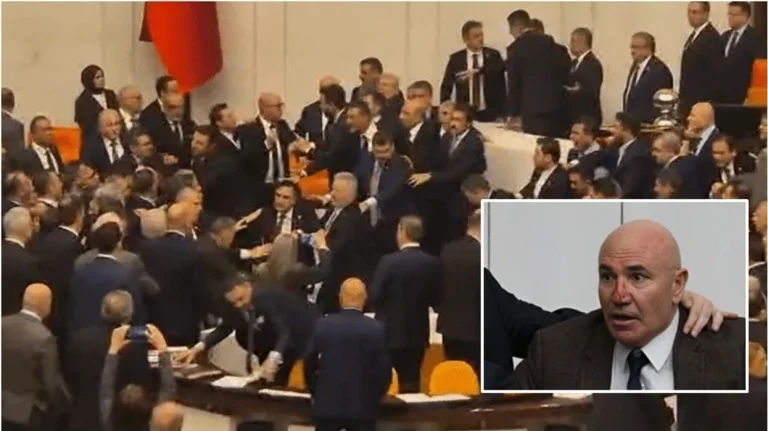 Σύγκρουση γροθιών, κάποιος κατέληξε στο νοσοκομείο, λεπτομέρειες και εικόνες του συμβάντος στο Κοινοβούλιο της Τουρκίας