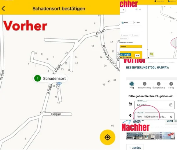 Po odzivu državljanov in pobudi veleposlaništva sta letališče Hannover in ADAC popravila imenovanje Kosova