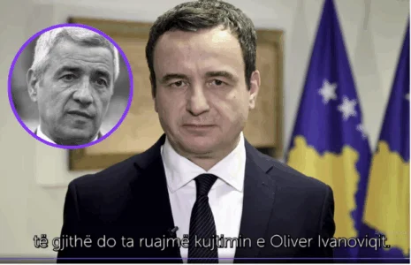 Kurti se spominja pokola Mitrovica, ne omenja sprožilca Oliverju Ivanoviču, ki ga je sam razglasil za junaka.
