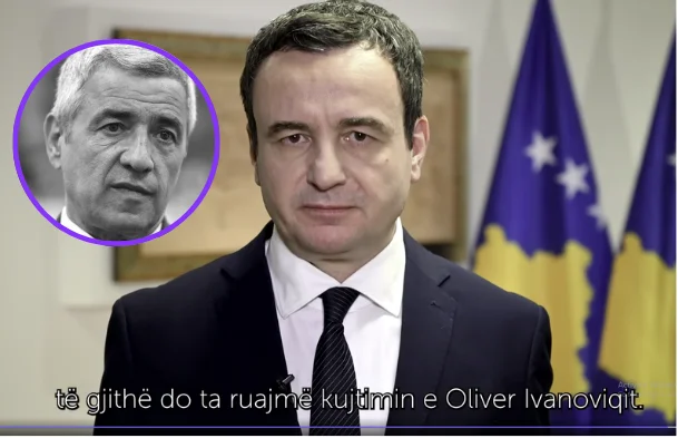 VVI hinavščina se danes spominja pokola Albancev na severu, kjer je Kurtijev éheroi) Oliver Ivanovič je imel dobesedno