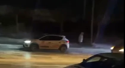 זרימת כלי רכב (VIDEO) הייתה קשה על גבעת טרימה.