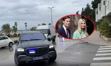 Celo Kouchnerja, zeta Trumpa v Albaniji, spremljajo najbolj elitne policijske sile.