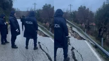 Razmere, ki so jih povzročile močne padavine v Albaniji: Road Shems, Two Homes Harm