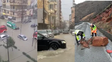 Albanija pod vodo, poplave v Draču, Lezhi in Kukesu