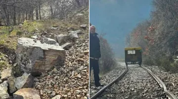 Danes je vlak Pay-Pristina, drsi in blokira železnico.