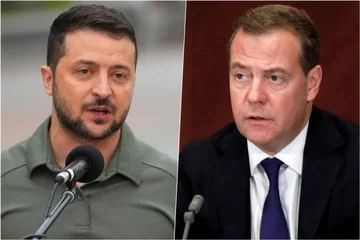 Nekdanji ruski predsednik Medvedev grozi Zelenskemu.
