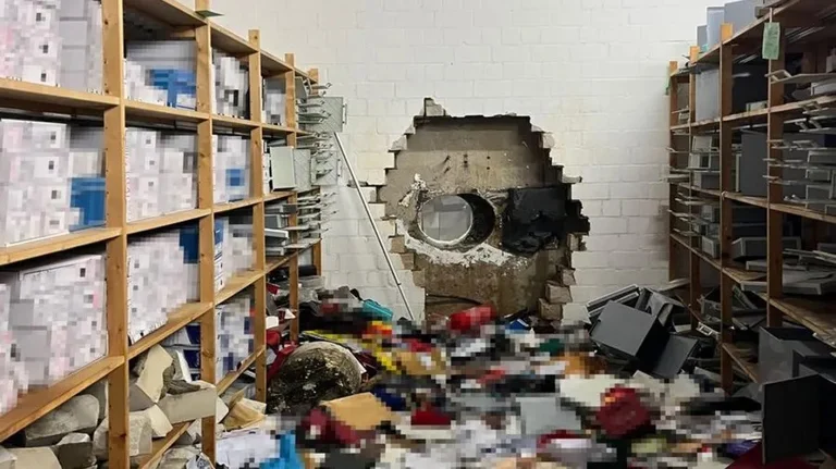 Dieven breken de muur met <x0hilt”, stelen ongeveer 30m euro van een bank in Duitsland