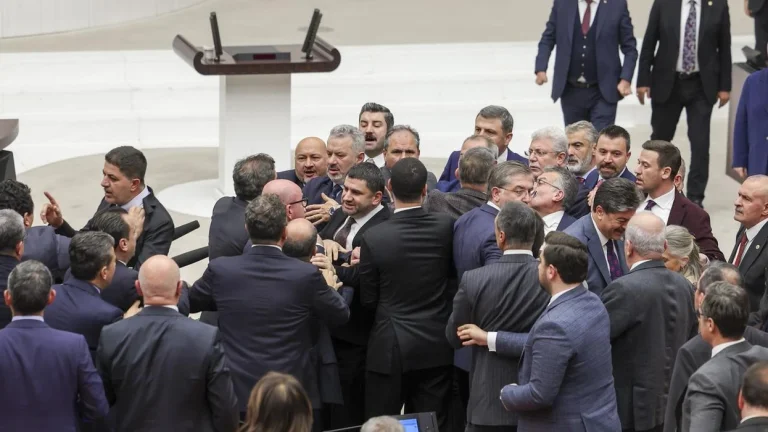 Turkiska parlamentsledamöter kolliderar under uppvärmd budgetdebatt