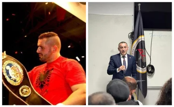 Boxer Nuri Sefer 백 Lahi Brahimaj MP 경주