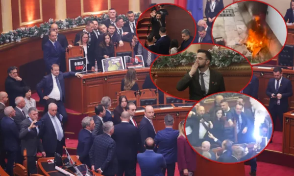 Parlamentet i Albanien avslutar året med kaos och spänning, vad som hände vid rökning, kränkande tal och buller.
