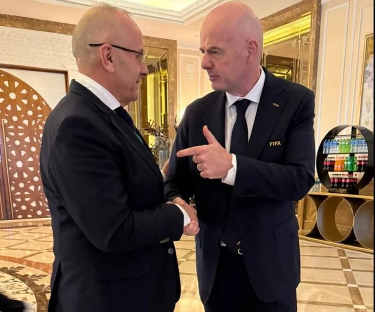Агим Адеми се среща с президента Инфантино: Нашият футбол върви напред с подкрепата на УЕФА и ФИФА)