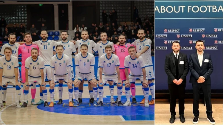 Poprzez casting partii do kwalifikacji do Pucharu Świata 2028 w fussall, Kosowo uczy przeciwników