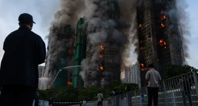 55 people died of fire in Hong Kong