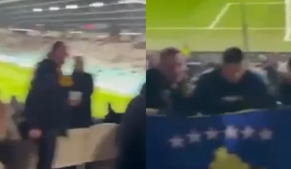 אוהדי קוסובו אינם רשאים דגלים אדומים ושחורים עם שוטרים סלובניה