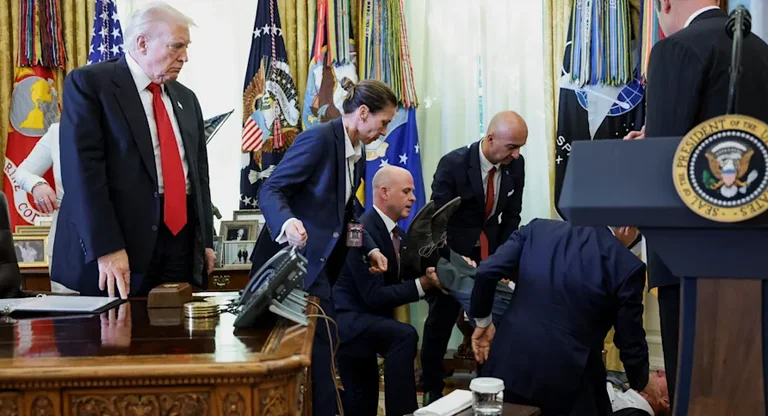 A váratlan történik: Trump dobja a vendég Zyren Ovale