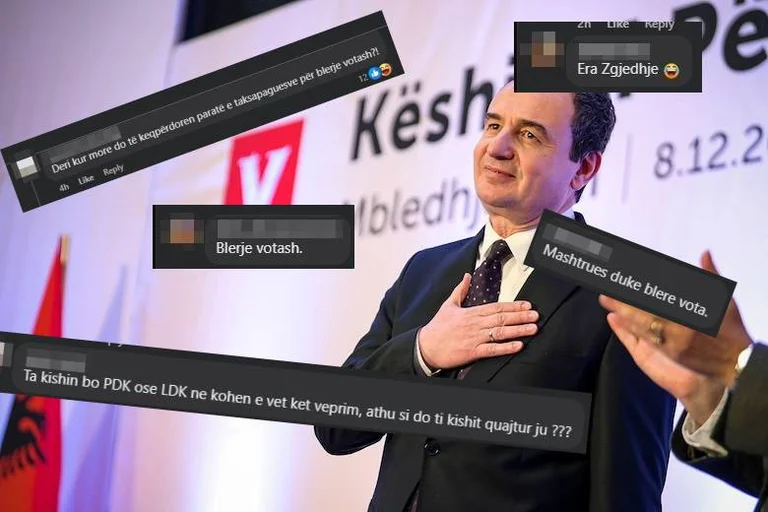 “Sivatag”, “kommentátorok undo Kurti “hilen” 100 euróval