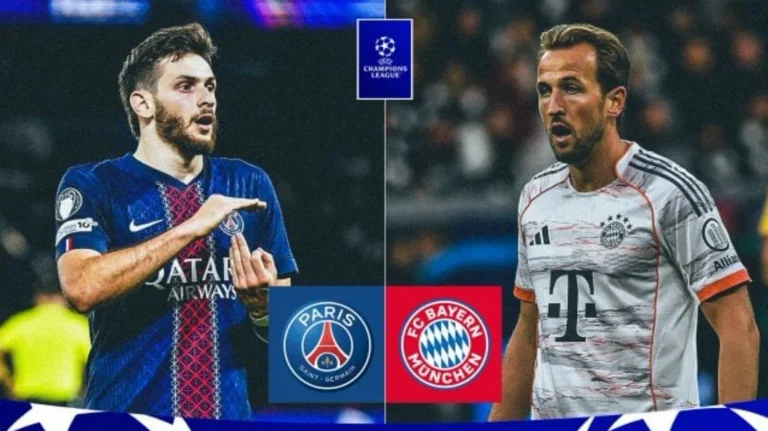 Két európai óriás párja, PSG Bain München, hivatalos formációk
