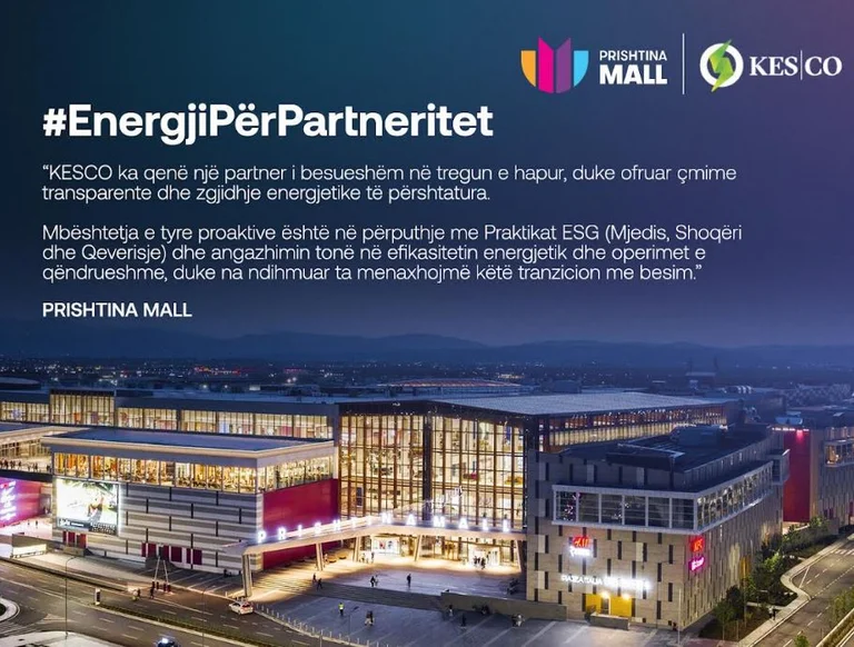 K E SCO Premium, Pristina Mall a fenntartható energiaellátás érdekében erősíti a partnerséget