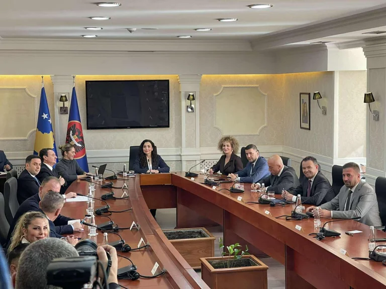 Rencontre des dirigeants politiques avec Vjosa Osman