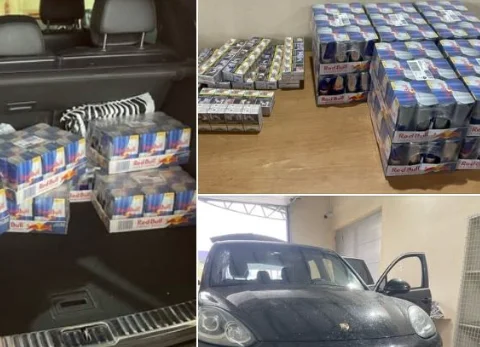 Customs in action, cigarettes and energy drinks seized