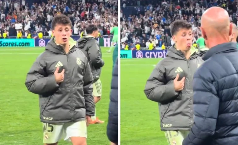 Esa fue la reacción de Arda Guler cuando se dio cuenta de que había sido declarado el mejor de los juegos.