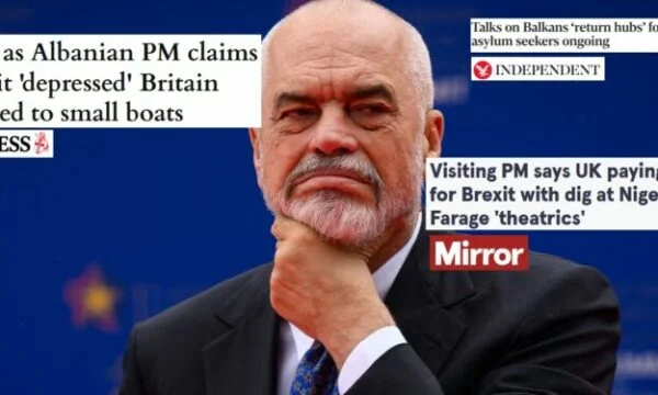Eşti deprimată, Rama promovează reacţiile prin declaraţii din Londra.