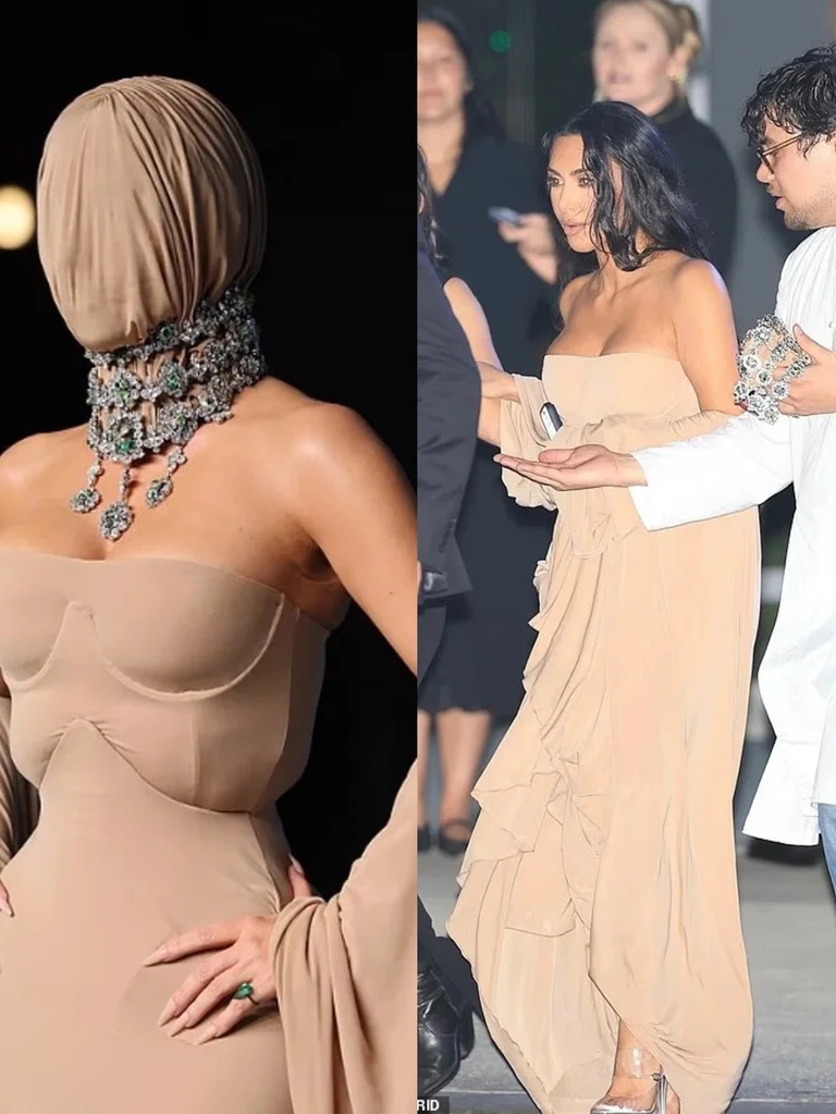 The strange sight of Kim Kardashian: The face covered, but around the neck with $2.5 million