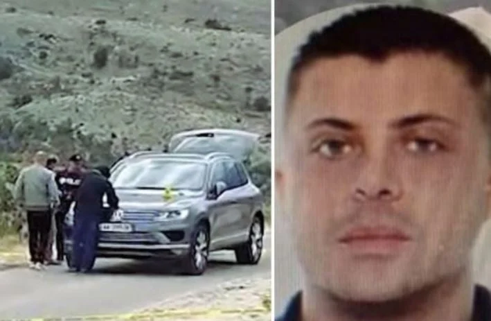 Mord im italienischen Geschäftsmann Tepelena, gibt angebliche Verbrechensautor, Hände über Pistole