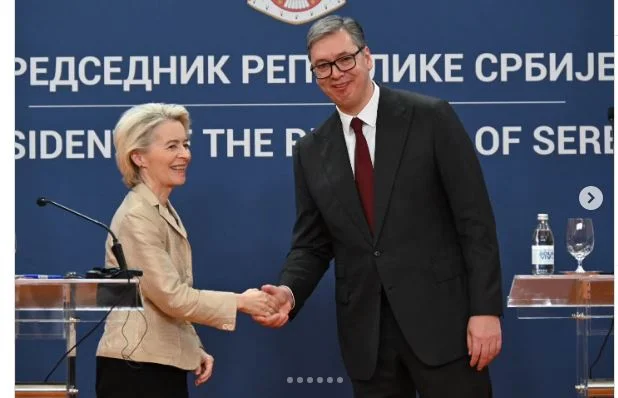 Kosovo-Serbien dialog, tema for Von der Leeyen møde med Vuciqi