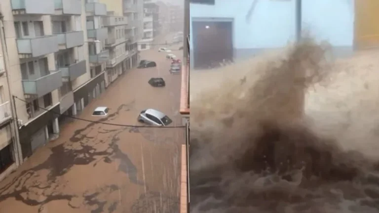 Hard storm in Spain, floods rob everything