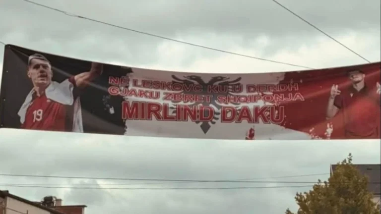 “In Leskovc, where blood was shed, the eagle Mirlind Daku” descends, Gjilan wishes success to Rubin Kazan's star against Serbia