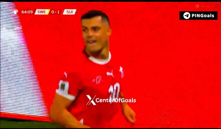 GOOOOOL: Granit Jaka salue la porte de la Suède sur la Suisse
