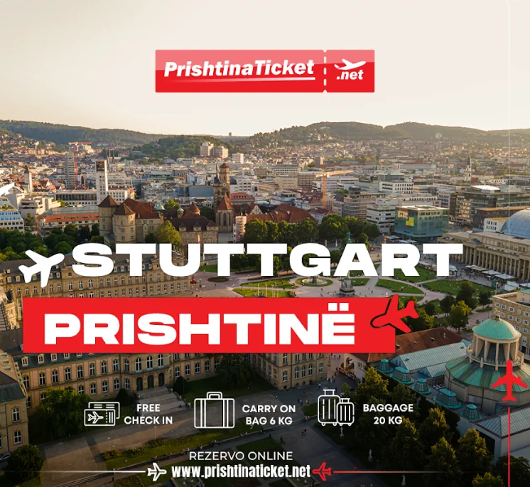 Vols directs Stutgart-Pristina et vice versa avec Pristina Ticket tous les jours !