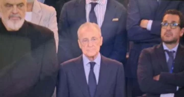 Edi Rama で “Santiago Bernabau”、Florentino Perez と一緒にリアルマドリードを見て
