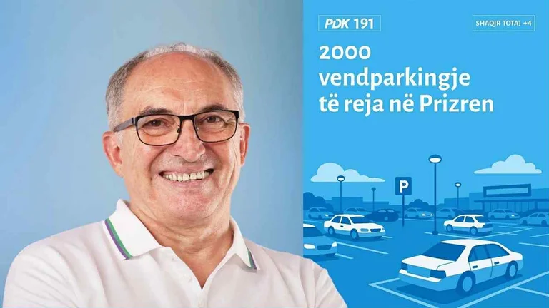 Shaqir Totaj présente un plan directeur pour 2000 nouveaux parkings à Prizren