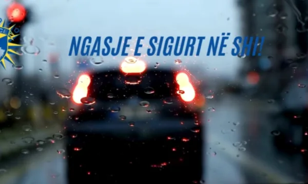 A koszovói rendőrség felhívása az esőben történő óvatos vezetésre