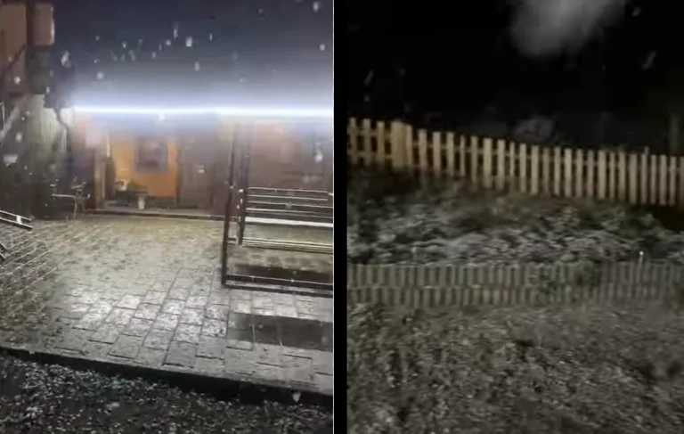 Az első havazás a koszovói hegyekben