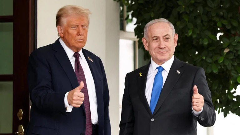 Netanyah는 White House에 도착합니다.