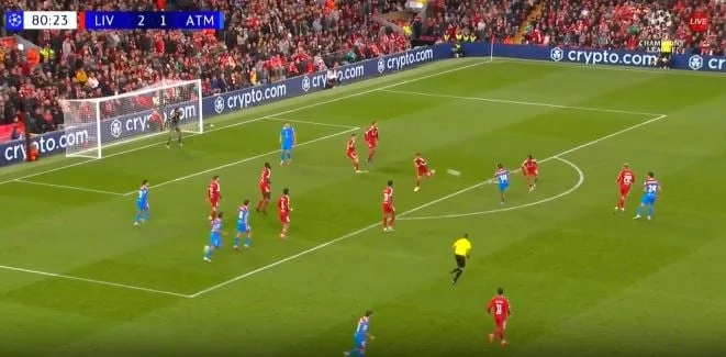 Tilbage atletico, overraske Liverpool med et mål i de sidste 10 minutter af kampen.